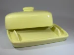 Handmade Butter Dish with Butter Yellow Glaze - Microwave & Dishwasher Safe - Perfect for 8 oz. Butter Blocks - Image 2