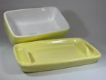 Handmade Butter Dish with Butter Yellow Glaze - Microwave & Dishwasher Safe - Perfect for 8 oz. Butter Blocks - Image 3