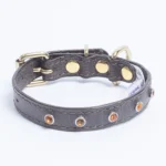 Athens Blingy Dog Collar - Luxurious Genuine Soft Cowhide with Dazzling Replica Diamonds - Image 29