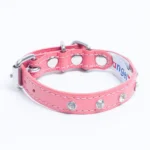 Athens Blingy Dog Collar - Luxurious Genuine Soft Cowhide with Dazzling Replica Diamonds - Image 40