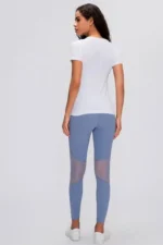 Round Neck Short Sleeve Active T-Shirt - Comfortable & Stretchy for Workouts and Everyday Wear - Image 9