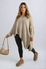 Asymmetric Oversized Knitted Jumper - Stylish, Cozy & Perfect for Everyday Wear - Image 2