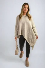 Asymmetric Oversized Knitted Jumper - Stylish, Cozy & Perfect for Everyday Wear - Image 3
