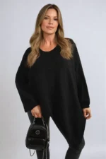 Asymmetric Oversized Knitted Jumper - Stylish, Cozy & Perfect for Everyday Wear - Image 5