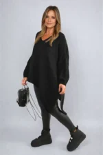 Asymmetric Oversized Knitted Jumper - Stylish, Cozy & Perfect for Everyday Wear - Image 8