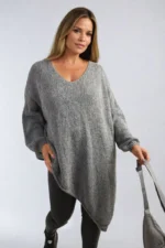 Asymmetric Oversized Knitted Jumper - Stylish, Cozy & Perfect for Everyday Wear - Image 14