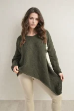 Asymmetric Oversized Knitted Jumper - Stylish, Cozy & Perfect for Everyday Wear - Image 16