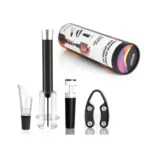 Pour And Preserve 4-Piece Wine Lover's Set - Foil Cutter, Air Wine Opener, Aerator & Wine Stopper - Ideal Gift! - Image 2