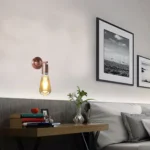 Vintage Industrial Retro Metallic Sconce Wall Light Lamp - E27 Base, Copper Finish - Image 2