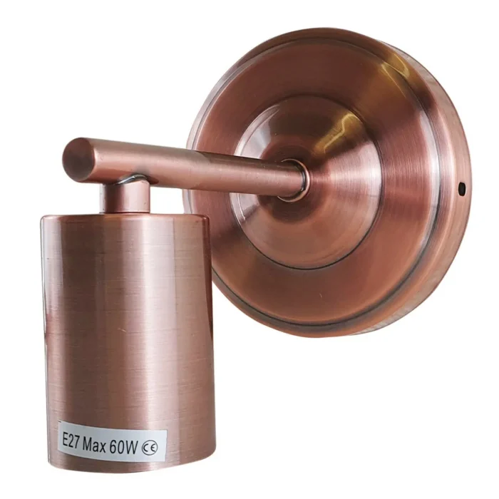 Vintage Industrial Retro Metallic Sconce Wall Light Lamp - E27 Base, Copper Finish - Image 7