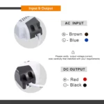 High-Quality AC100-240V Constant Current LED Transformer - Black and White - Image 12