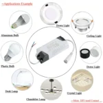 High-Quality AC100-240V Constant Current LED Transformer - Black and White - Image 16