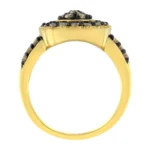 Elegant 10K Yellow Gold Plated .925 Sterling Silver Diamond Pear Cocktail Ring - 1 1/8 cttw, J-K Color, I1-I2 Clarity - Image 4