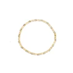 10K Yellow Gold Diamond Cross Link Bracelet - 1.00 Cttw Round Cut Diamonds - Image 3