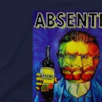 Absente Vintage Absinthe Liquor Advertisement with Van Gogh T-Shirt - Artistic & Comfortable - Image 4