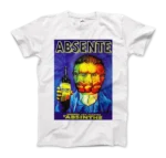 Absente Vintage Absinthe Liquor Advertisement with Van Gogh T-Shirt - Artistic & Comfortable - Image 10
