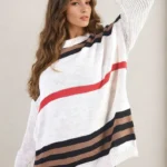 Ava Oversized Striped Long Sleeve Knitted Jumper Cozy & Chic for Effortless Style