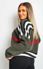 Ava Oversized Striped Long Sleeve Knitted Jumper Cozy & Chic for Effortless Style - Image 13