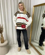 Ava Oversized Striped Long Sleeve Knitted Jumper Cozy & Chic for Effortless Style - Image 14