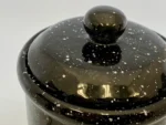 Speckled Black Ceramic Canister with Lid - Stylish & Food Safe Storage - Image 2