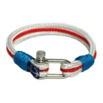 Ireland Nautical Bracelet - Handcrafted Maritime Style | Durable Sailing Rope & Stainless Steel Shackle
