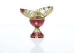 Luxurious Handmade Red Russian Egg Trinket Box with Austrian Crystals & 24K Gold Plating Elegant and Unique Collectible - Image 5