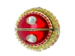 Luxurious Handmade Red Russian Egg Trinket Box with Austrian Crystals & 24K Gold Plating Elegant and Unique Collectible - Image 7