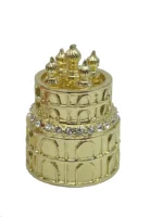 Luxurious Handmade Red Russian Egg Trinket Box with Austrian Crystals & 24K Gold Plating Elegant and Unique Collectible - Image 8