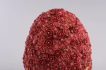 Exquisite Red Flowers Faberge Egg - Handcrafted Trinket Box with Austrian Crystals & Gold Plating - Image 3