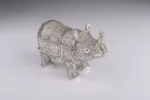 Luxury Enamel Painted Rhino Trinket Box with Austrian Crystals - Handcrafted by Keren Kopal - Image 7