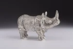 Luxury Enamel Painted Rhino Trinket Box with Austrian Crystals - Handcrafted by Keren Kopal - Image 8