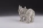 Luxury Enamel Painted Rhino Trinket Box with Austrian Crystals - Handcrafted by Keren Kopal - Image 13