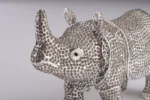 Luxury Enamel Painted Rhino Trinket Box with Austrian Crystals - Handcrafted by Keren Kopal - Image 2