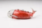 Keren Kopal Red & Silver Fish Trinket Box - Handcrafted Marine Life Jewelry Box - Image 2