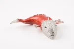 Keren Kopal Red & Silver Fish Trinket Box - Handcrafted Marine Life Jewelry Box - Image 6