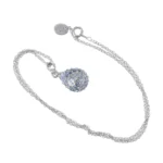 Elegant Silver Egg Pendant Necklace with 24K Gold Plating and Austrian Crystals | Exquisite Handcrafted Jewelry - Image 4