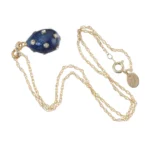 Elegant Blue Egg Pendant Gold Necklace - Handcrafted with Austrian Crystals & 24K Gold Plating - Image 5