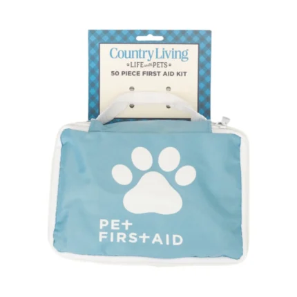 Country Living 50-Piece Pet Travel First Aid Kit Comprehensive Emergency Kit for Pet Safety & Care on the Go