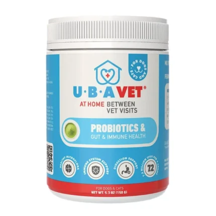 UBAVET Floradox Probiotic Powder for Dogs & Cats Digestive & Immune Health Supplement (5.3 oz / 150g)