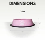 I LOVE YOU SO MUCH Stainless Steel Dog Bowl (24oz) - Premium Quality, Dishwasher Safe, Non-Slip Base - Image 4