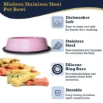 I LOVE YOU SO MUCH Stainless Steel Dog Bowl (24oz) - Premium Quality, Dishwasher Safe, Non-Slip Base - Image 6