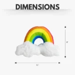 Enchanted Rainbow Squeaker Dog Chew Toy Durable Plush for Cuddly Play - Image 4