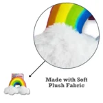 Enchanted Rainbow Squeaker Dog Chew Toy Durable Plush for Cuddly Play - Image 5