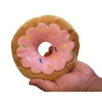 7" Strawberry Donut Plush Dog Toy - Adorable, Durable, and Engaging - Image 2