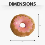 7" Strawberry Donut Plush Dog Toy - Adorable, Durable, and Engaging - Image 3