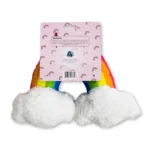 Enchanted Rainbow Squeaker Dog Chew Toy Durable Plush for Cuddly Play - Image 3