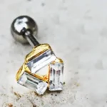 Art of Brilliance Art Deco Cartilage Earring - Elegant 316L Stainless Steel Jewelry