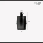 Elegant Barrel Holder in Matt Black Finish - E27 Antique Lamp Holder for Vintage Bulbs | Perfect for Vintage Lighting