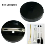 Black Industrial Lighting Ceiling Rose Pendant | Vintage Style, Elegant & Unique - Image 5