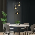 Modern Black 3 Way Pendant Light Fixture with Cone Shade - Perfect for Kitchen Islands and Bars